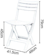 White Plastic Folding Chairs 4 Pack Indoor Outdoor Portable Dining Chairs(Brown,4-Pack)