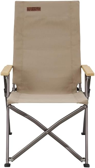 Kakadu Revived Recliner, Adjustable Camping Chair w/ 4 Reclining Positions, Recycled Heavy-Duty Canvas w/Rugged Aluminum Frame and Bamboo Armrests, Foldable Chair, Includes Carry Bag