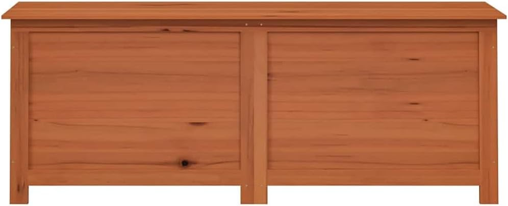 Outdoor Cushion Box Large Storage Bench Solid Fir Wood Garden Deck Organizer 59 Inch Patio Furniture Waterproof Finish Rectangular Trunk