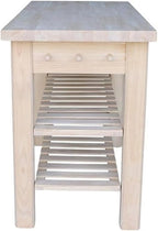 International Concepts Modern Wood Kitchen Island in Natural