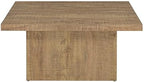 Coaster Home Furnishings Zetta Square Cocktail Living Room Coffee Table Engineered Eco-Friendly Wood Look Laminate Veneer Rustic Farmhouse Mango Brown 708068