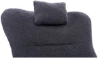Dark Grey Rocking Chair for Nursery, Steel Frame & Solid Wood Legs Adult Glider, Comfy Teddy Upholstered Accent Armchair for Bedroom Living Room