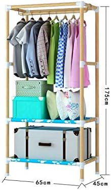 Single Simple Solid Wood Cloth Closet Assembly Wardrobe Portable Furniture Room Cabinets