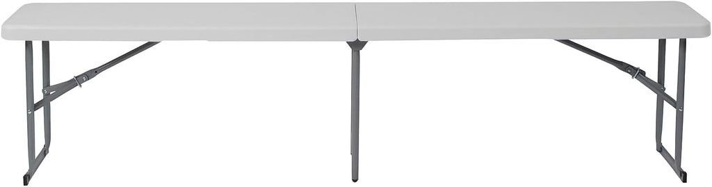 Flash Furniture Talbott 10.25''W x 71''L Bi-Fold Granite White Plastic Bench with Carrying Handle