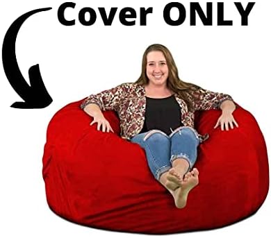 ULTIMATE SACK | 5 Ft Bean Bag Chair Replacement Cover Only | Cloud Suede | Removable Washable Cover only