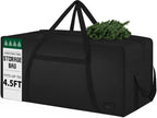 3FT/4FT/4.5 FT Christmas Tree Storage Bag, Heavy Duty Christmas Tree Bag with Reinforced Handles and Dual Zippers Wide Opening, Large Capacity fits for Artificial Christmas Tree, Black