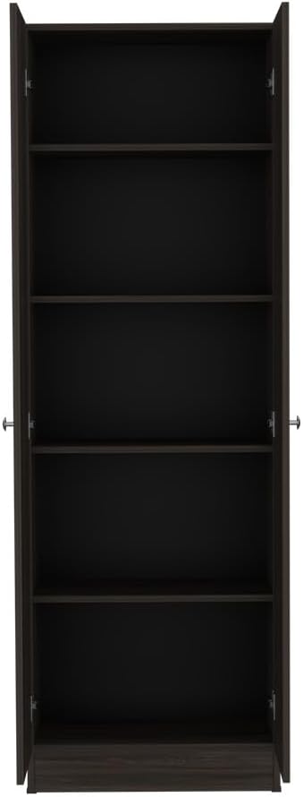 Farmhouse Multistorage Cabinet, Storage Cabinet with Two Doors, Five Internal Shelves,for Kitchen Home