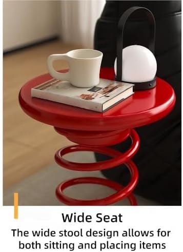 Stool Side Table - Minimalist Accent Ottoman for Small Spaces - Versatile Shoe Bench for Living Room and Entryway
