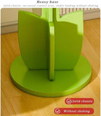Flower Shaped Wood End Table, Cute Accent Side Table for Living Room & Bedroom, Small Coffee Table for Limited Spaces, 40x40x50cm (16x16x20inch)