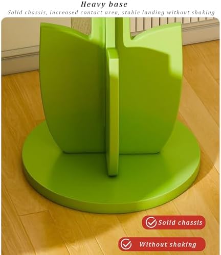 Flower Shaped Wood End Table, Cute Accent Side Table for Living Room & Bedroom, Small Coffee Table for Limited Spaces, 40x40x50cm (16x16x20inch)
