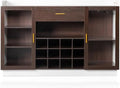 Farmhouse Wines Bar Cabinet Kitchen Coffee Bar Cabinet, Wine Bottle Rack Cabinet 12-Bottle Wine Rack Sideboard - Wines Storage for Bar, Pantry, Storage Shelves,Buffet Sideboard for Dining Room