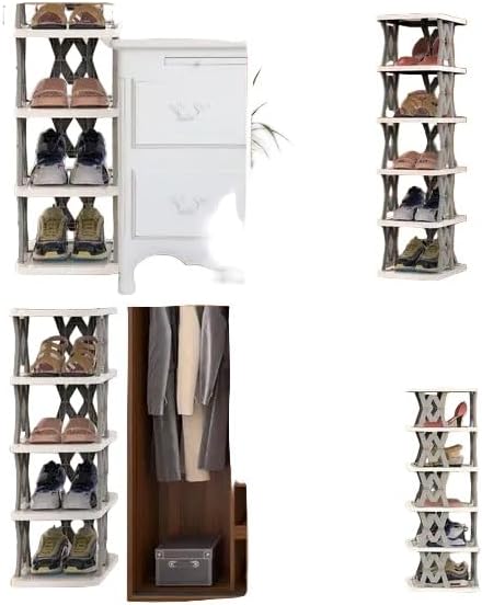 6 Tier Foldable Shoe Rack Vertical Shoe Organizer | foldable shelf for shoes