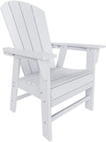 Costaelm Fire Pit Chairs, Outdoor Chair HDPE Adirondack Chair, Modern Patio Porch Chair, Front Porch Backyard Deck Outside Chairs, White