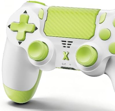 Puiseno Wireless Controller for PS-4, Gamepad with Dual Vibration/Hall Effect Joysticks/Six-axis Gyroscope Sensor/Touchpad, Built-in Speaker & Headphone Jack, Compatible with PS4/Slim/Pro Console/PC(Yellow)