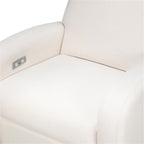 Babyletto Nami Electronic Power Recliner & Swivel Glider with USB Port in Performance Cream Eco-Weave with Light Wood Base,Water Repellent & Stain Resistant,Greenguard Gold and CertiPUR-US Certified