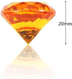 100 PCS Acrylic Crystal 20mm Round Diamond Crystals Treasure, Chest Hunt Party,Vase Fillers, Event, Wedding, Birthday Decoration Favor. (100pcs)