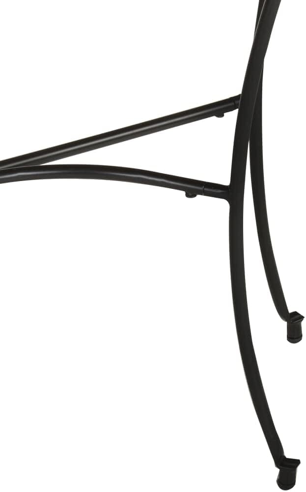 Industrial Style Mango Wood Side Table with Black Steel Legs, Solid Mango Wood Half-Circle Shape Tabletop, 43.3 Inch Long 15.7 Inch Wide, Modern Crescent Design for Entryway