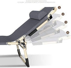 Extra Large Folding Sun Lounger Recliner Chair Adjustable Garden Recliner with 150Kg Support Capacity(Navy)