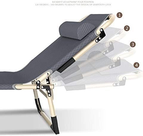 Extra Large Folding Sun Lounger Recliner Chair Adjustable Garden Recliner with 150Kg Support Capacity(Navy)