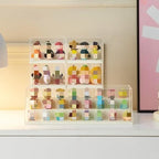 1 Pack 2-Tier Clear Acrylic Display Case with Solid Base - Dustproof Storage Cabinet for Figurines, Memorabilia & Collectibles
