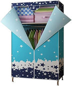 No-Installation Folding Wardrobe Family Bedroom Cloth Art Cabinet All-Steel Frame Rental Room Simple Dormitory Ward