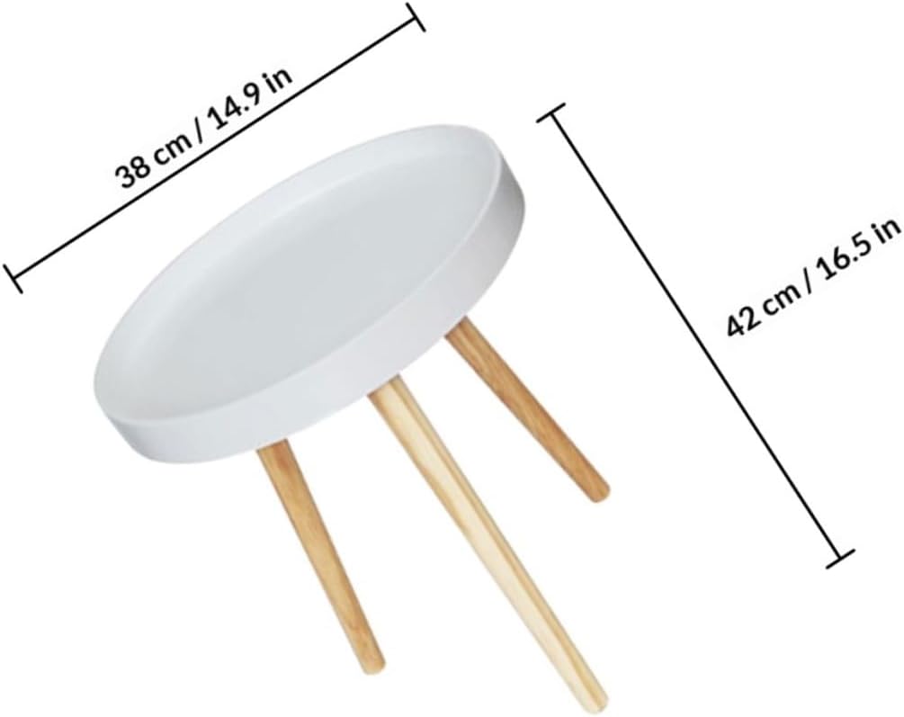 Nordic Style Mini Round Coffee Table White Small Corner Sofa Side Table Creative Indoor Household Accent for Living Room Bedroom