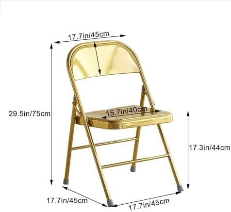 Folding Chair with Padded Curved Backrest Portable Folding Chair for Home Office Parties Lightweight Easy Storage(Blue1)