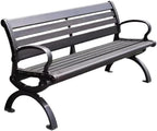 Patio Benches for Outdoors Park Bench Outdoor Leisure Chair Square Area Aluminum Alloy Double Garden Benches for Outdoors