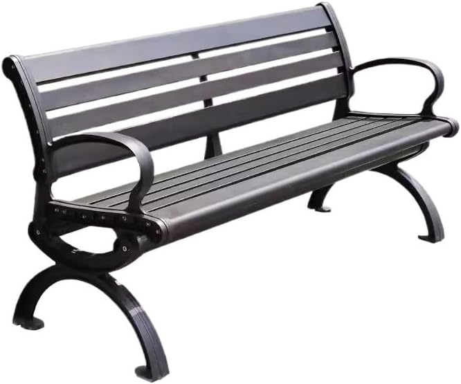 Patio Benches for Outdoors Park Bench Outdoor Leisure Chair Square Area Aluminum Alloy Double Garden Benches for Outdoors