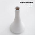 2-Piece White Matte Ceramic vase Set, Farmhouse Decoration, Decorative vase, Suitable for Kitchen, Bedroom, Office, Living Room, Bathroom, and Shelf Center Dining Table Decoration