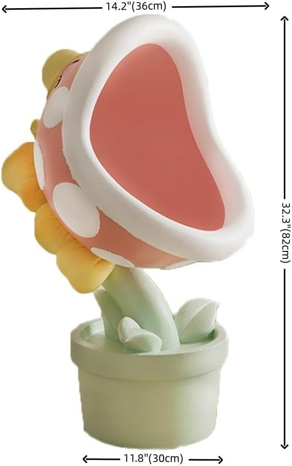 Modern Creative Side Table, Cute Snack Rack, Big-Mouthed Flower Decoration, Flower-Shaped Ornaments for Living Room, Entrance