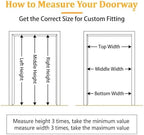 PVC Accordion Door for Room Divider, Interior Folding Door(WxH 52x80in/132x203in)