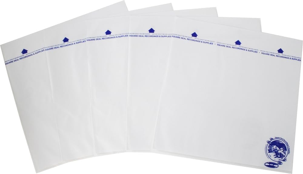 (100) 12 Inch Record Inner Sleeves - 3-Layers of Archival Quality, Anti-Static HDPE with Rice Paper Enclosed Insert for Extra Rigidity #12IM