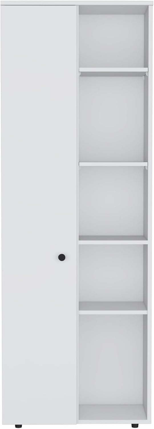 Pantry Storage Cabinet with Five Interior and Exterior Shelves, Kitchen Sideboard Cupboard Furniture,for Kitchen Home