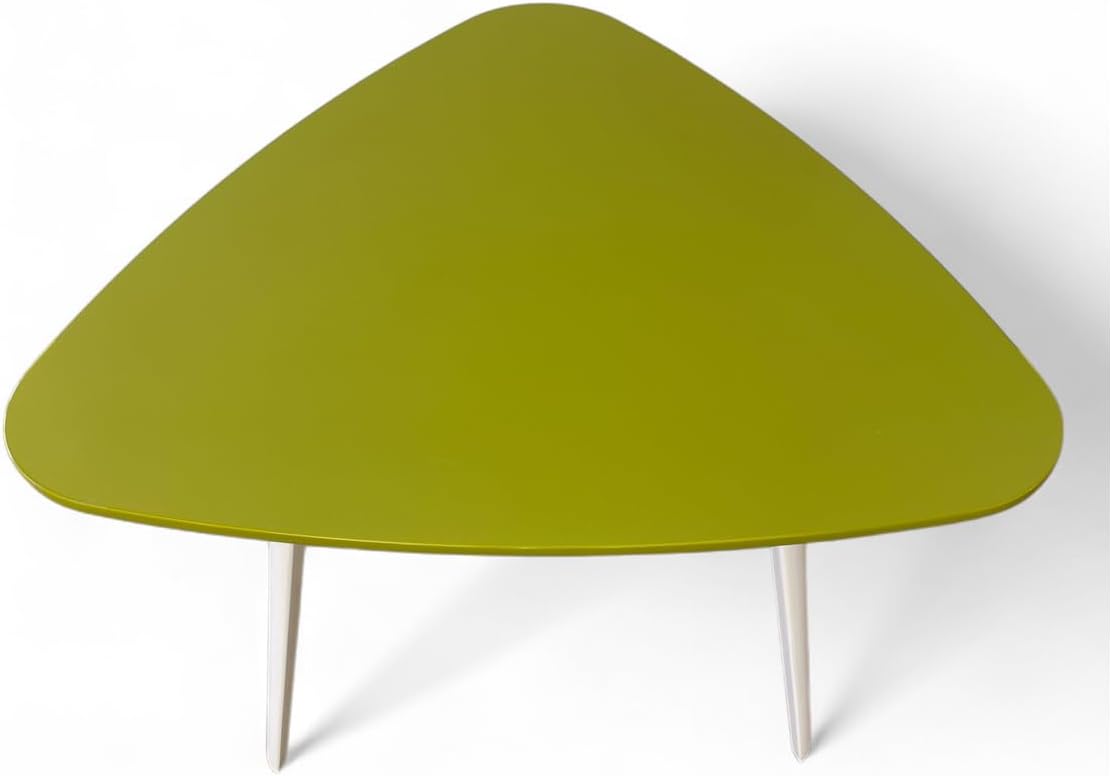 Pangea Home Modern Retro Accent Table - Gloss Lacquer & Legs - Side Table for Living Room, Bedroom - Color:Green Green