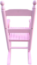 Children’s Rocking Chair Light Pink, Solid Hardwood, Indoor Outdoor Use - Durable Construction, Comfortable Design, Suitable for Kids