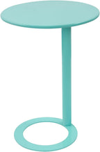 C-Shape Side Table - Coffee Table for Living Room, Bedroom, Home Decor, Modern Accent Table for Adults & Kids, Small Round End Table (Blue)
