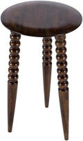 Starlight Canyon Home Round Side Table – Small Circle Compact Accent Side Table in Mango Wood for Living Room or Bedroom