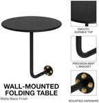 Wall Mounted Bar Table,12-20in Small Round Table, Modern Round Wall Desk, Floating Desk, Floating Side Table,Iron Floating Coffee Table for Small Spaces Bar/Bistro/Kitchen/Office(Red,19.7 in)