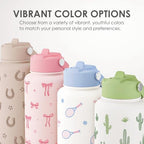 Blueberry Water Bottle Stainless Steel 32oz with Lid & Straw, Fruits Aesthetic Insulated Bottles Gifts for Girls Friends Teens Birthday Christmas