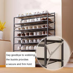 Heavy Duty Foldable Shoe Rack with Cover, Carbon Steel Entryway Organizer for Small Spaces, Breathable Dust-Proof Storage Unit for Boots and Sneakers, Easy Assembly Space Saving Design for Home Use