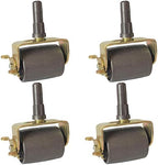 Metal Stem Heavy Duty Bed Frame Wheels Casters Rollers with Socket Sleeve Insters, Set of 4 Locking