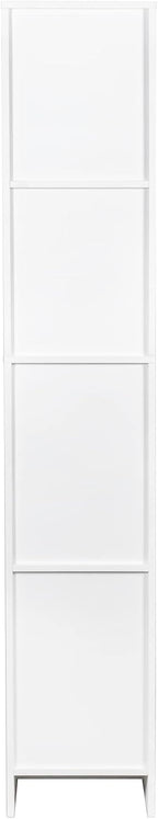 75 Inch Kitchen Pantry Cabinet with 2 Doors and Fixed Shelves, White | White particle board and MDF, kitchen dining room or study, 2 doors, 3 fixed shelves, melamine finish, 13.8 in W, 74.8 in H