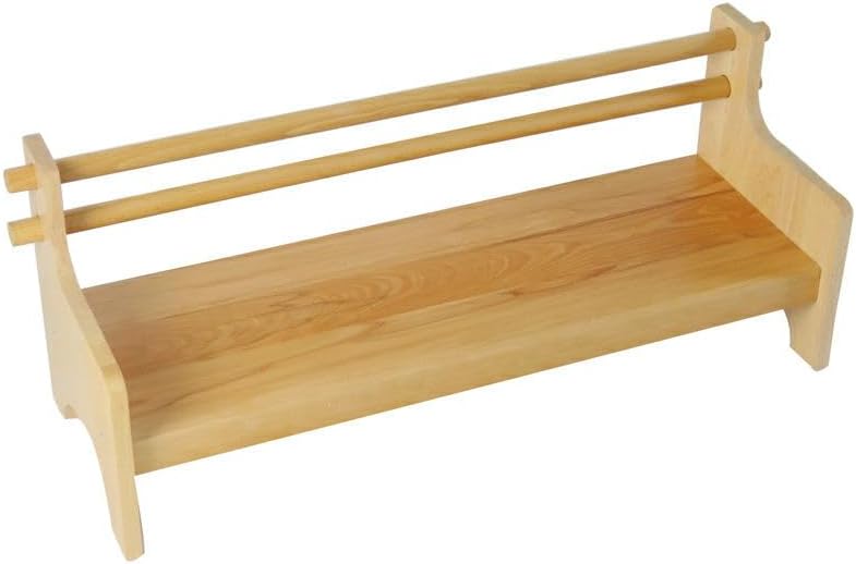 Kinderhuis-Mika Infant Toddler Beech Wood Bench Chair Montessori Classroom Furniture Wood Bench Homeschool Baby Bench Daycare Furniture 0-3 Years 1 Year
