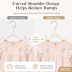 MIZGI Kids Velvet Hangers,Non-Slip Big Kids Hangers,14 Inch Hangers for Youth,Teen Clothes,Pack of 50（Ivory/Silver）