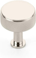 Schaub Pub House Collection 1-1/4 in. (32mm) Knurled Knob, Polished Nickel - 5002-PN