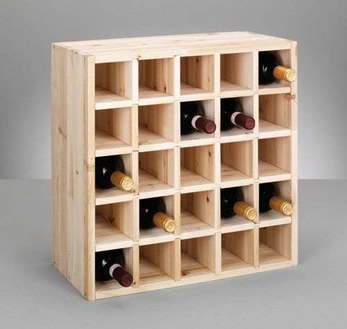 Zeller 13172 Wine Rack 52 x 25 x 52 cm Natural Wood