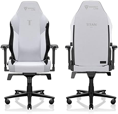 Secretlab Titan Evo Arctic White Gaming Chair - Reclining, Ergonomic, Heavy Duty Computer Chair with 4D Armrest, Magnetic Head Pillow & Lumbar Support - Big and Tall Up to 395lbs - White - Fabric