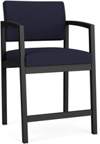Lenox Steel Reception Waiting Room Hip Chair/Black Steel/Navy Blue
