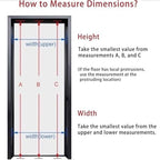 Accordion Door Interior Folding Door with Lock and Key, Kitchen Privacy Door, Home Bedroom Accordion Door Screen, Aluminum Alloy Telescopic Folding Doors Fits 22to 80 Inch Openings (65x82in,A)